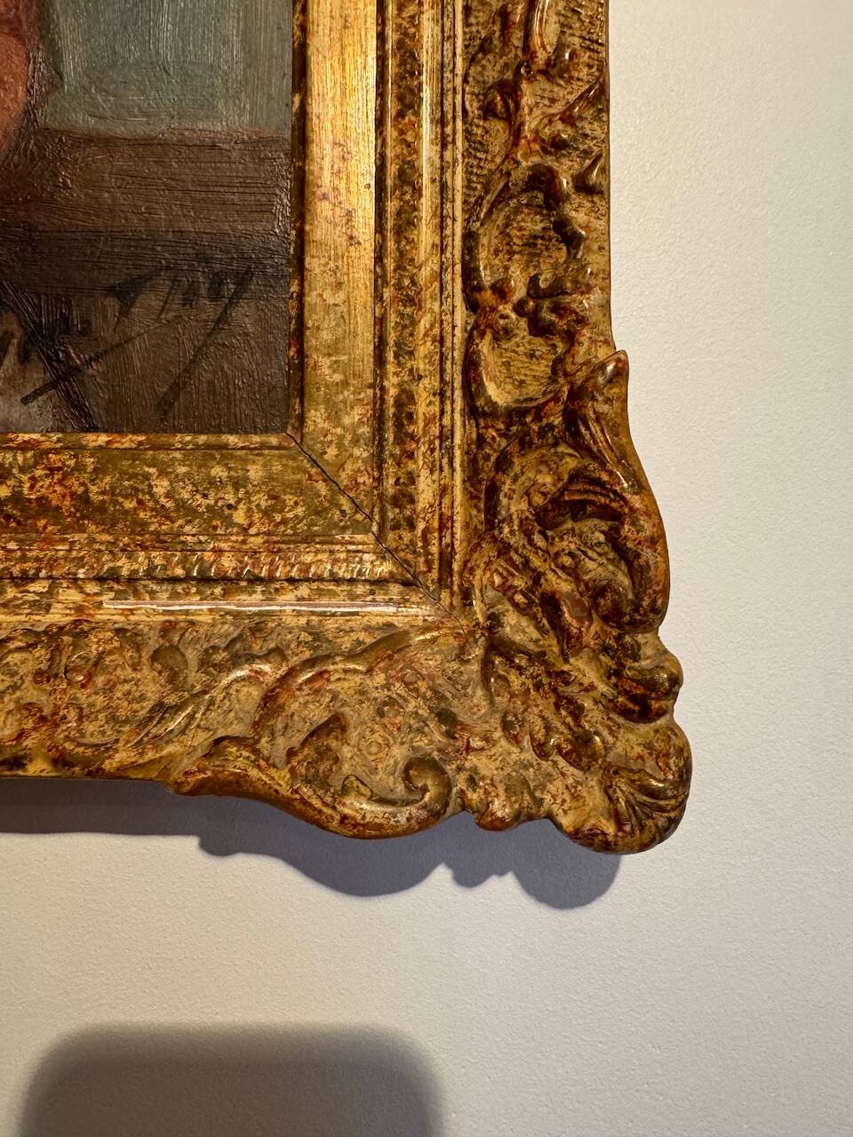 Old painting, portrait of a gypsy woman, signed Yves Diey, 20th century