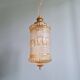 Glass and brass pendant light, 1960s