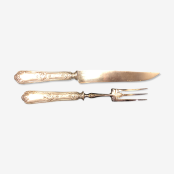 Filled silver cut-out cutlery set