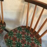 Set of 4 chairs inn 1960's bars and feet compass