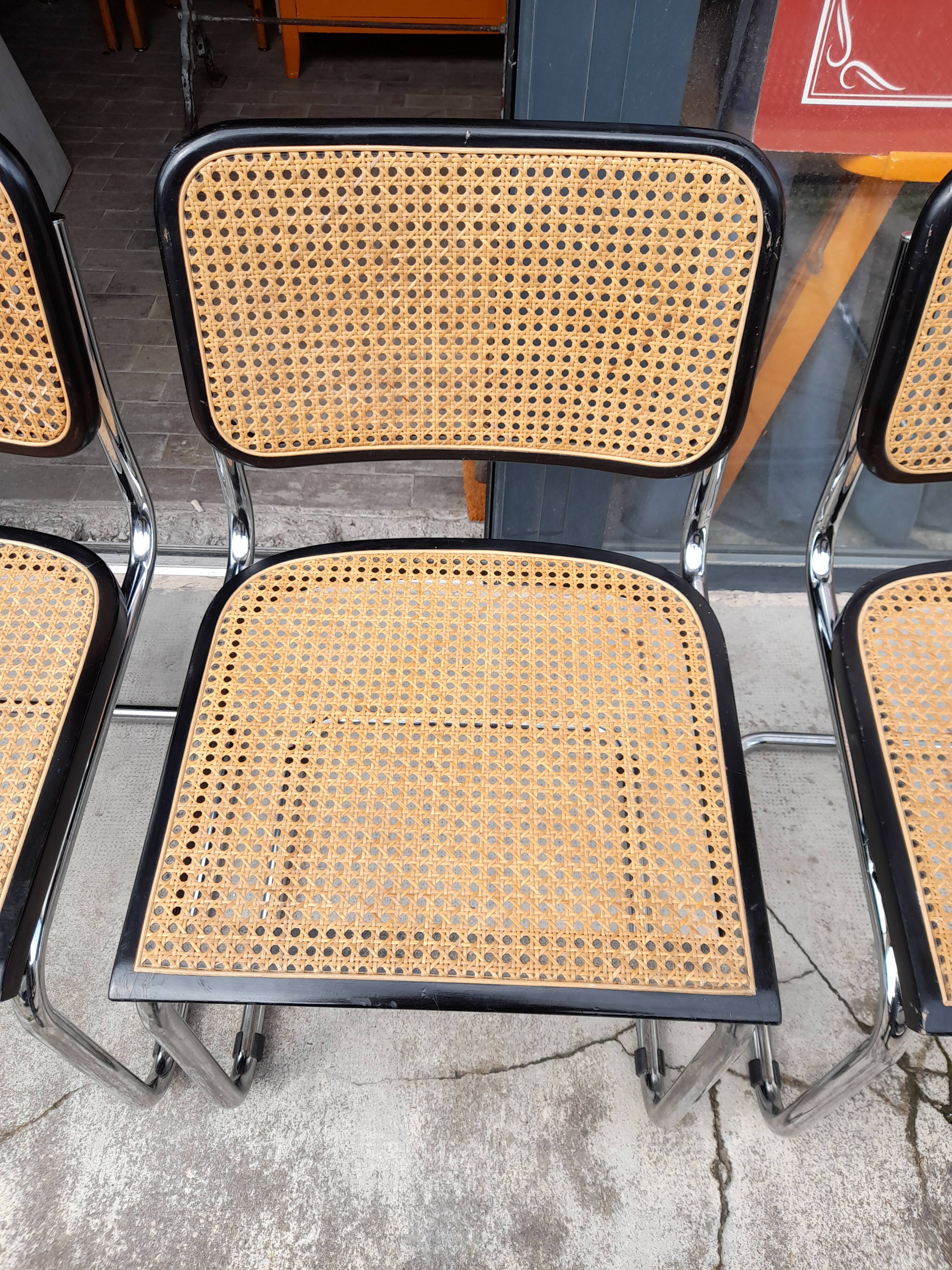 Serie de 4 Chaises B32 de Marcel Breuer