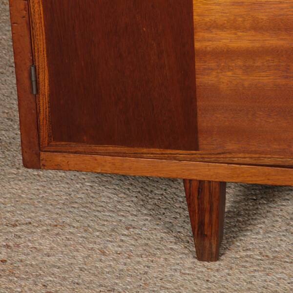 Large solid wood sideboard, modernist work from the 1950s.