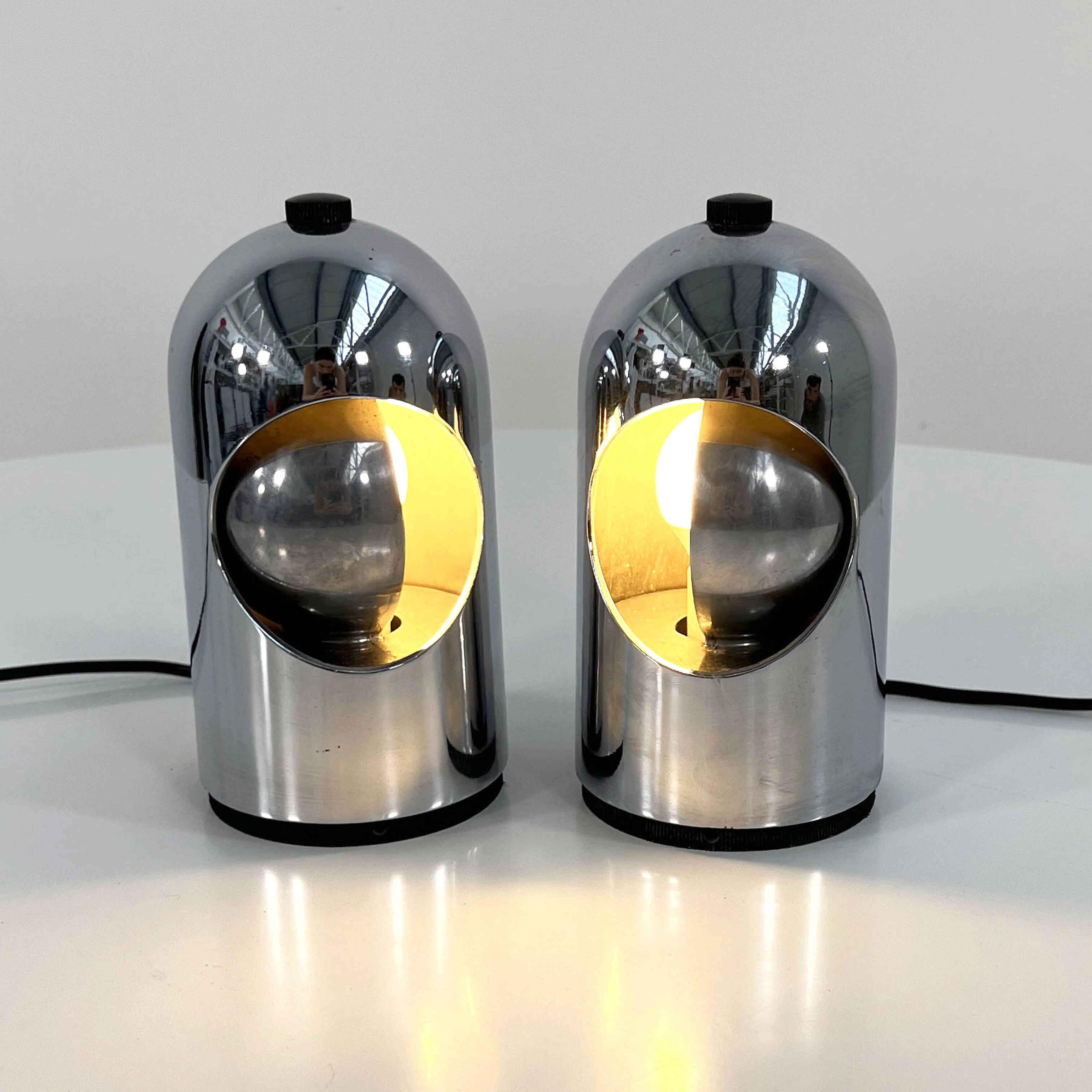 Pair of chrome Selene lamps by ABM, 1960
