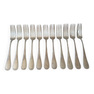 Old silver metal forks