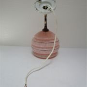 Porcelain porcelain patinated glass of Clichy pink Art Deco