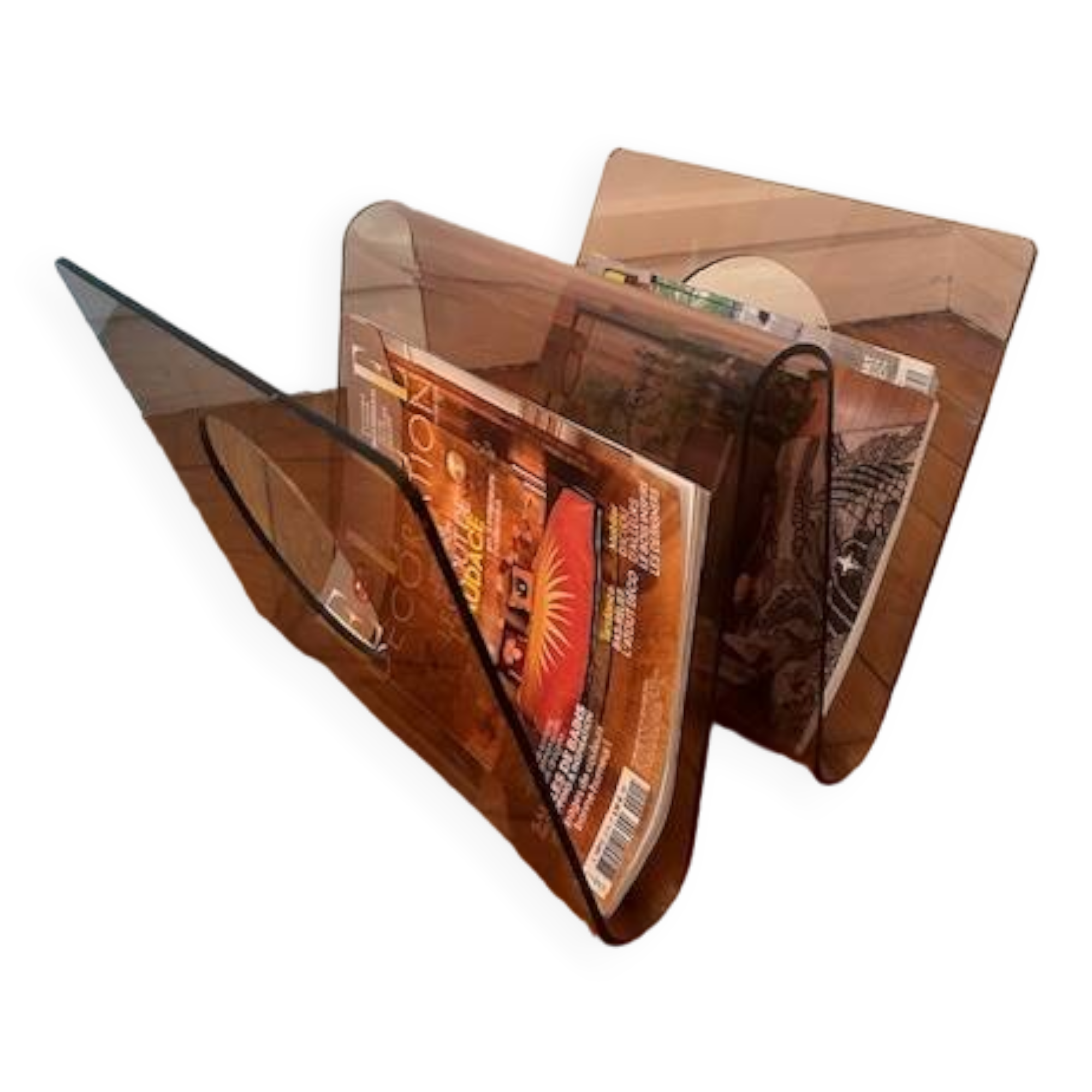 70s magazine rack in altuglass
