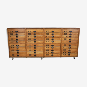 German beech apothecary cabinet, 1930s