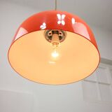 Space Age Orange Pendant Lamp from Guzzini, 1960s