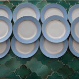 12 old Gilbert café flat plates