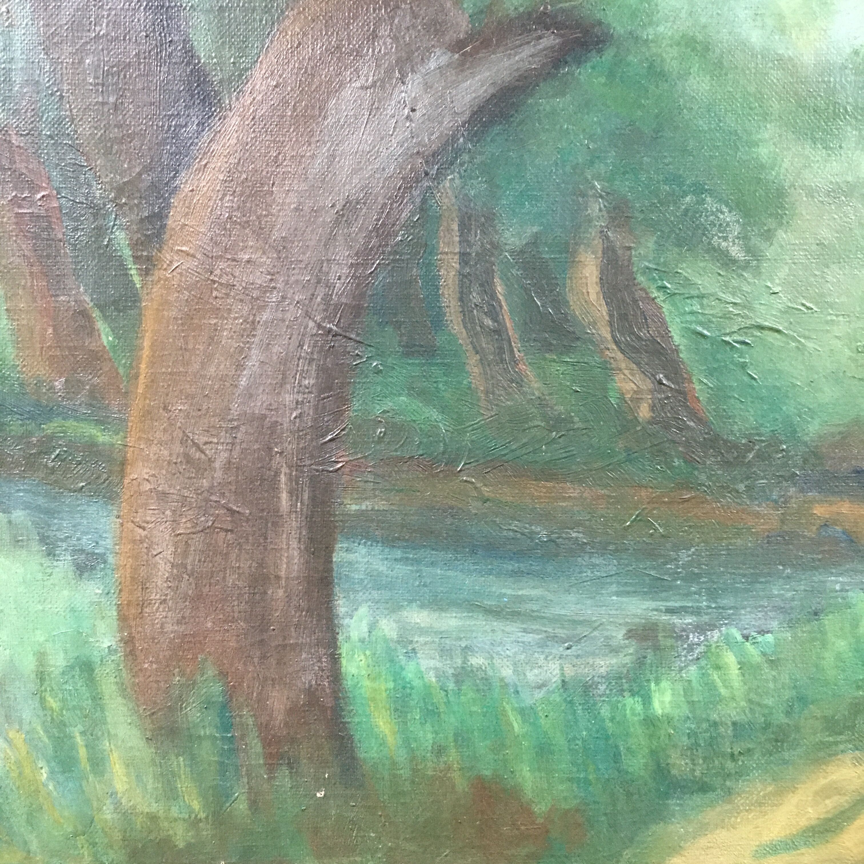 Green countryside landscape board