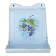 Old utensil holder in enamelled sheet metal grape decoration