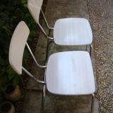 Pair of veined fomica chairs 60
