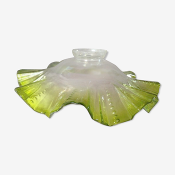 Clear glass lampshade - opalescent green