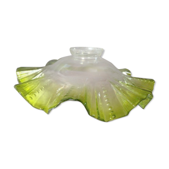 Clear glass lampshade - opalescent green