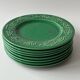 Vintage green dessert plates “Vines”