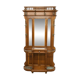Vestiaire Napoléon III en noyer fin 19e, 3 miroirs, marbre