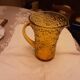 YELLOW BUBBLE GLASS WATER JAR