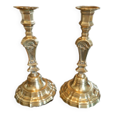 Pair of Regency period candle holders