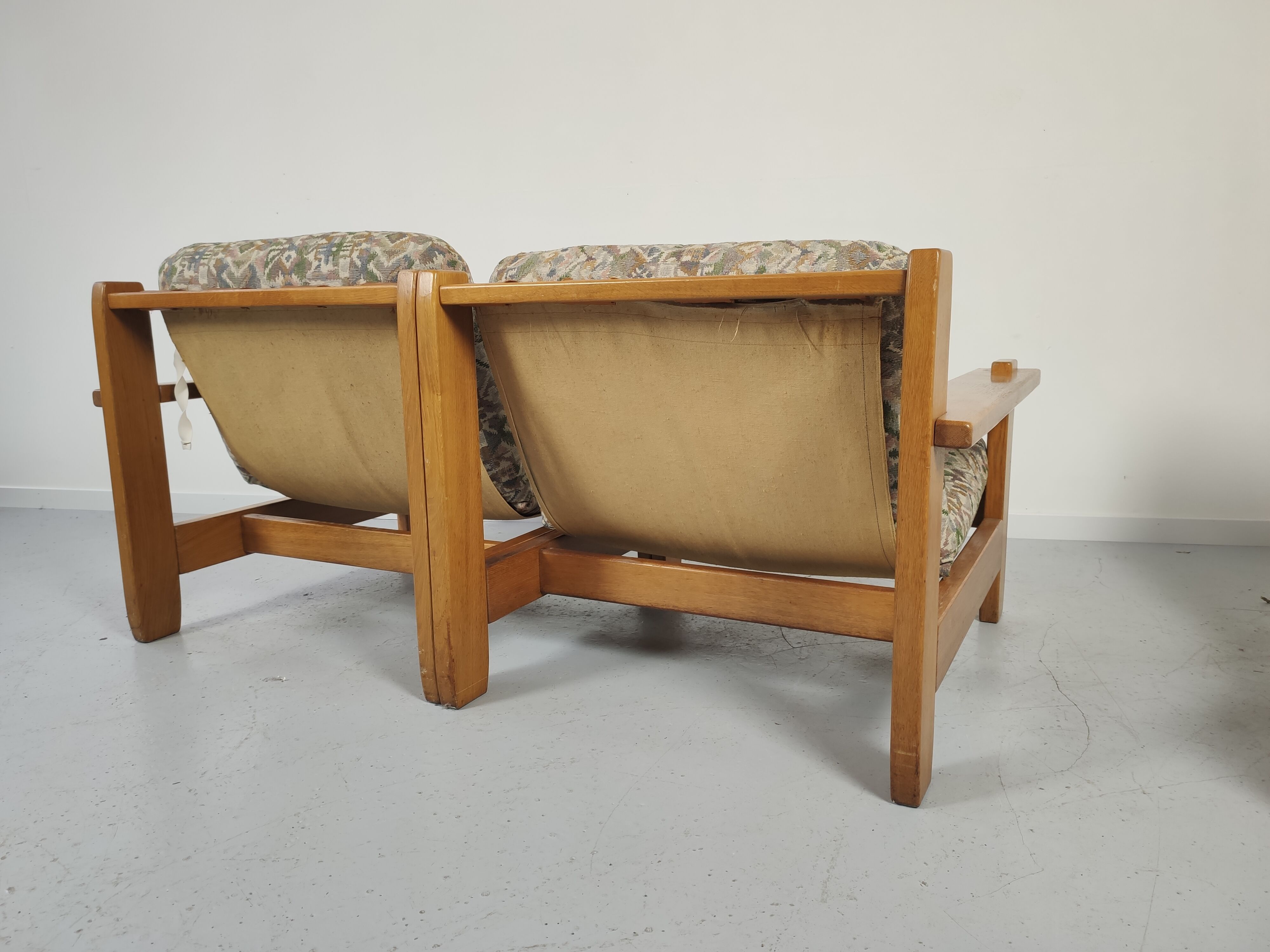 3-Seater vintage sofa modular Aztec motif