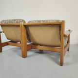 3-Seater vintage sofa modular Aztec motif