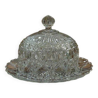 Cloche en verre pressé vintage