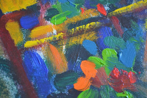 Paysage du sud de la France par JP Kolasinski peinture HST encadrée