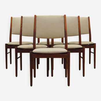 Ensemble de six chaises en acajou, design danois, années 1970, édition : Skovby Møbelfabrik