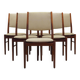 Ensemble de six chaises en acajou, design danois, années 1970, édition : Skovby Møbelfabrik