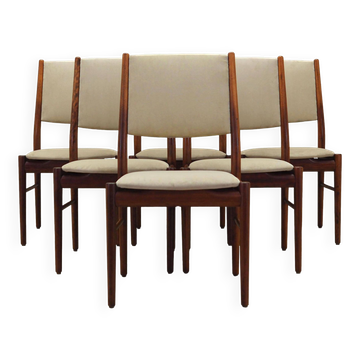 Ensemble de six chaises en acajou, design danois, années 1970, édition : Skovby Møbelfabrik