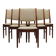 Ensemble de six chaises en acajou, design danois, années 1970, édition : Skovby Møbelfabrik