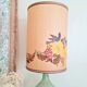 Lampe dame jeanne  abat jour fleuri