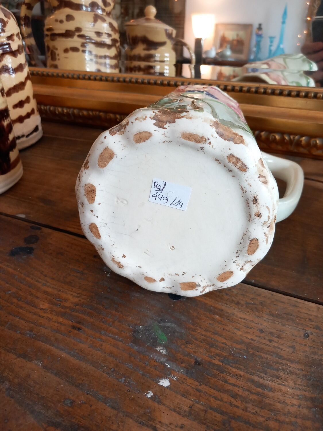 Carafe .slip. decor poppies