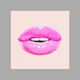 Pink Lip Paint Print