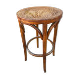 Canned bar stool and curved wood