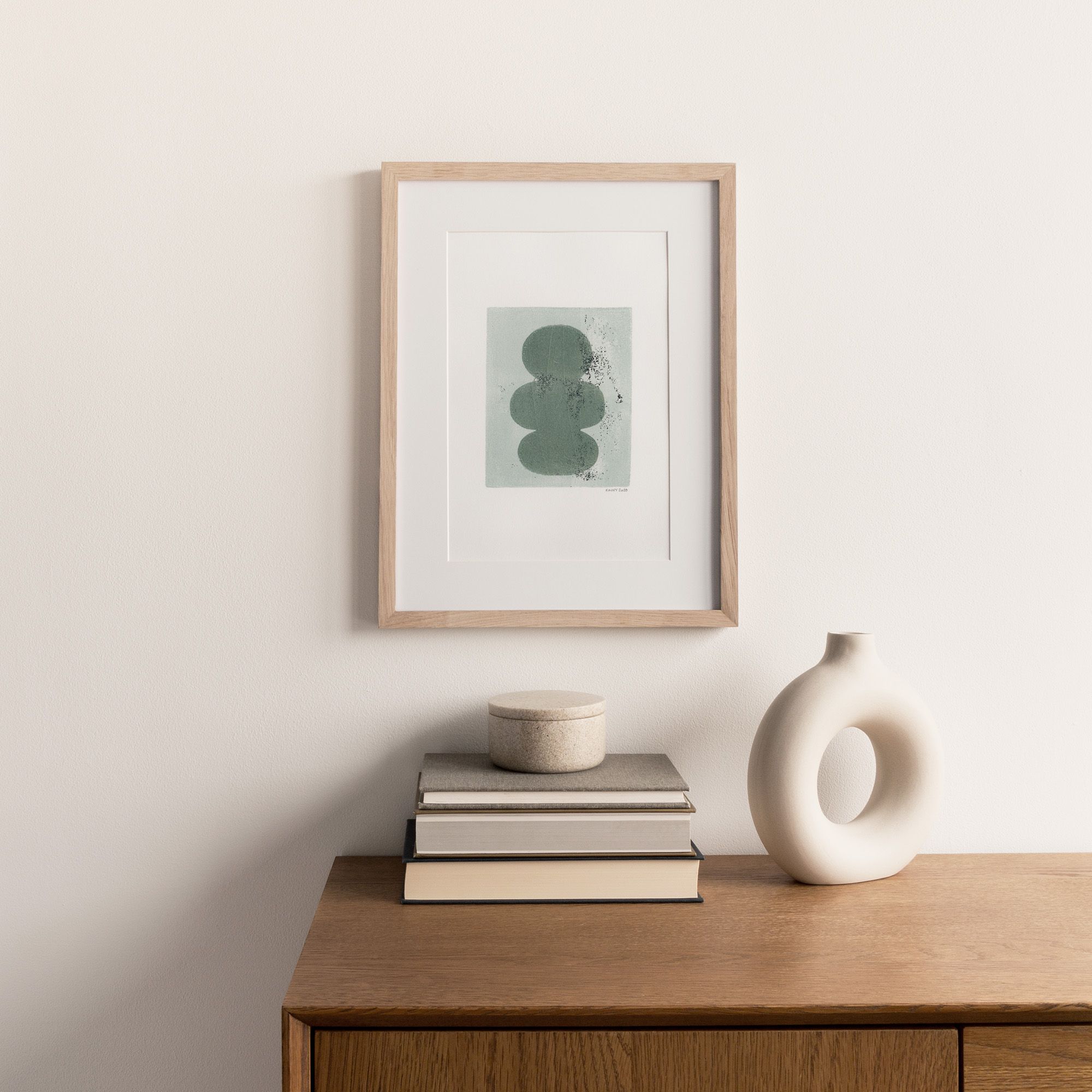 Painting on paper, Abstract illustration dated and signed