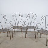 Chaises de jardin en fer forgé