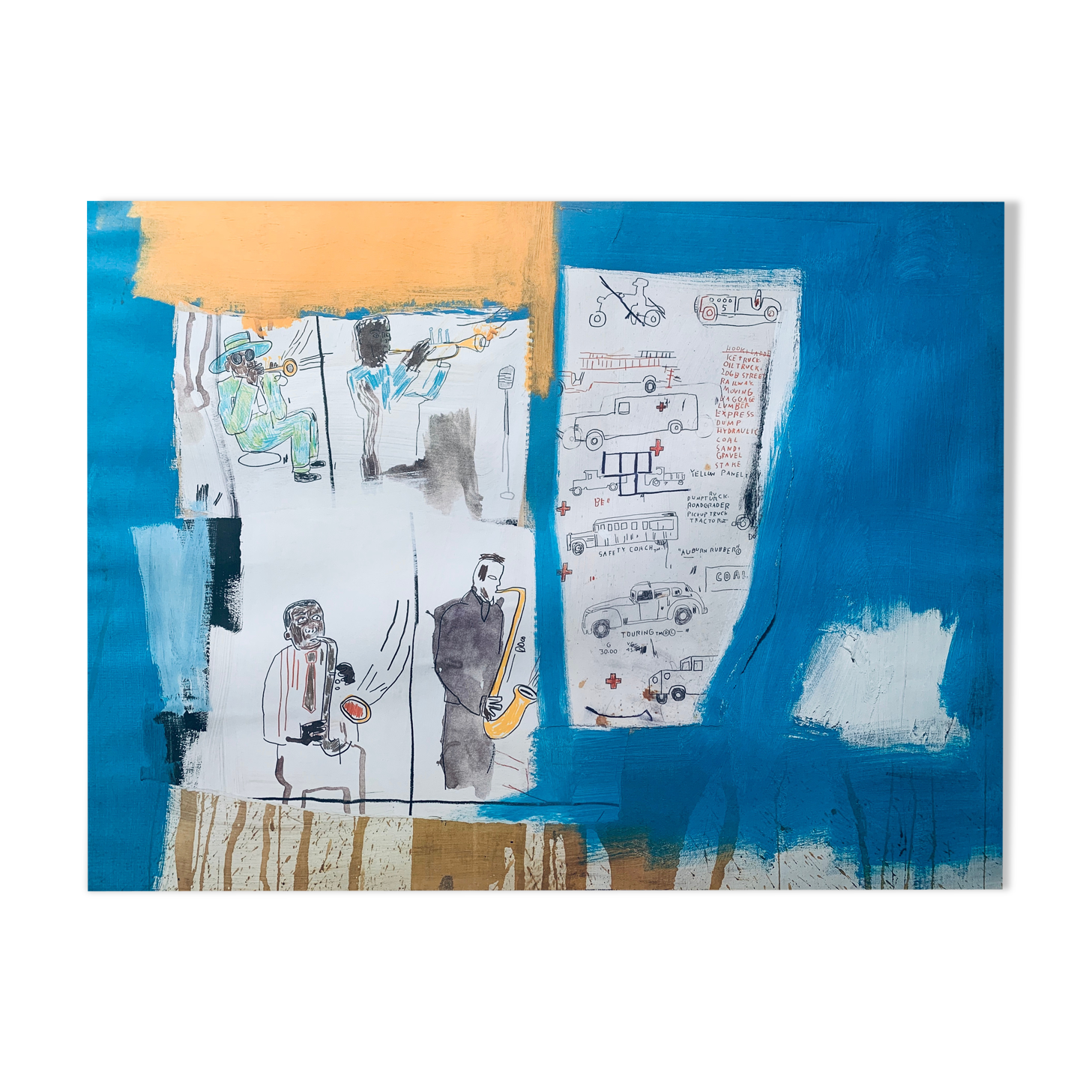 Art poster by Jean-Michel Basquiat " Worthy Constituents "1986 60X80cm