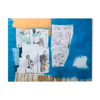 Art poster by Jean-Michel Basquiat " Worthy Constituents "1986 60X80cm