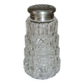 Glass sprinkler/sugar bowl