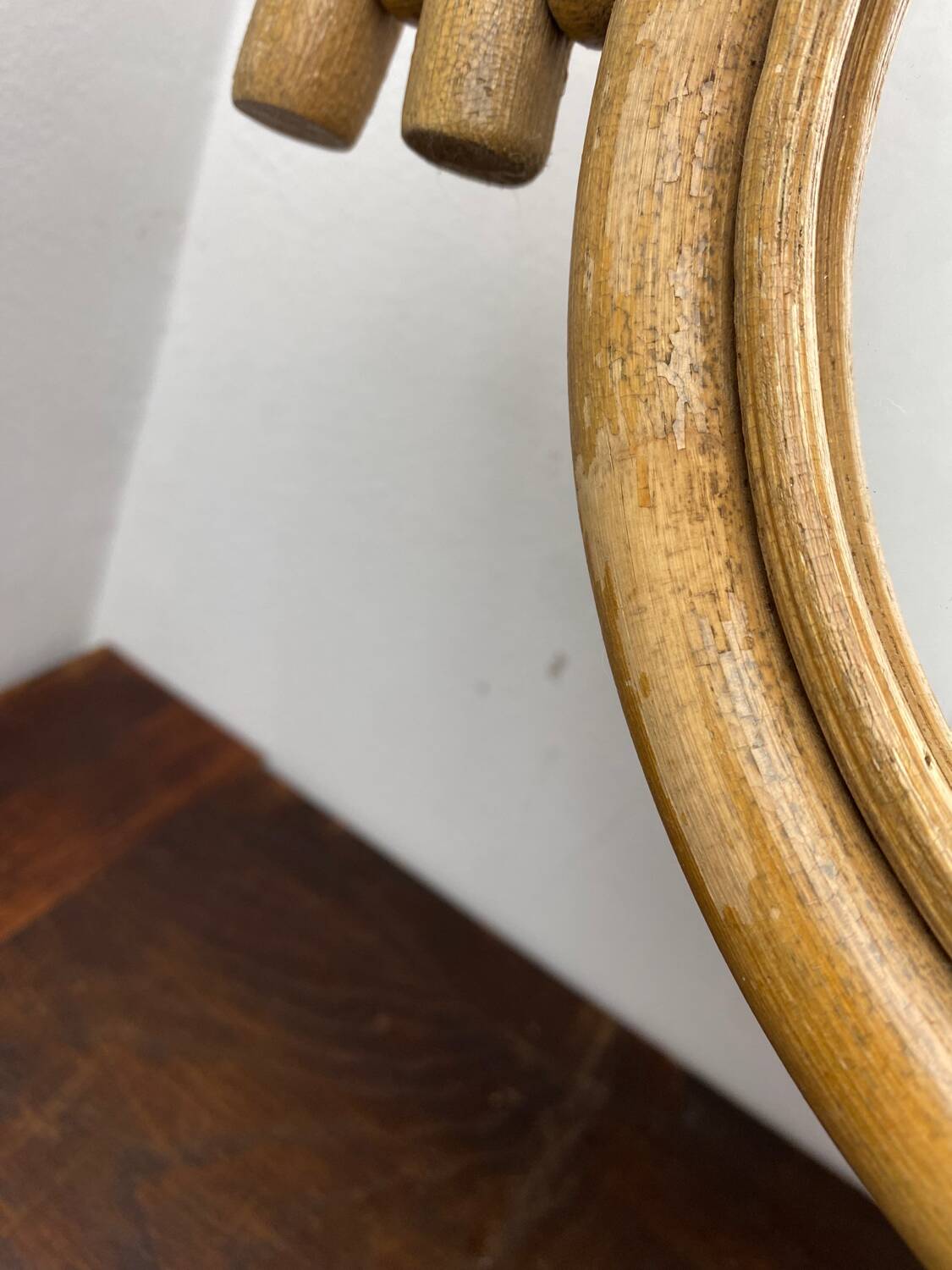 Miroir en rotin vintage