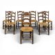 Séries de 8 chaises paillées