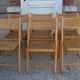 Série de 6 chaises pliantes cannées