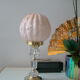 Art Deco lamp pink foot in cut crystal