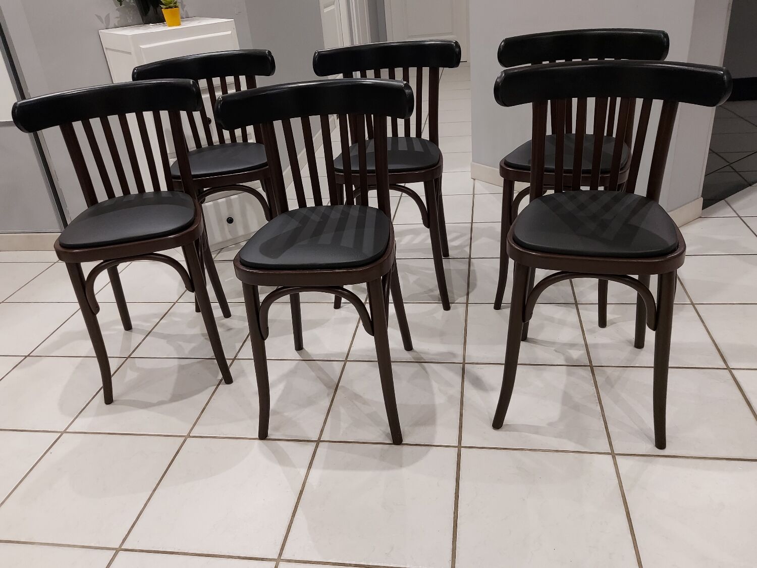 Set of 6 bistro chairs from the 1970s