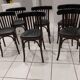 Set of 6 bistro chairs from the 1970s