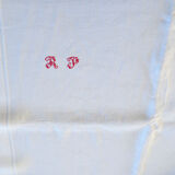 Nappe en lin brodée main