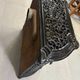 Antique decorative fireplace insert ornate cast iron black 1900s French style