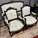 Salon de style Louis XVI en palissandre et dorure vers 1850
