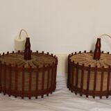 Pair of rattan suspensions