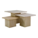 Ensemble de 3 tables basses gigognes en travertin vintage